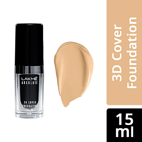 Lakme Absolute 3D Cover Foundation - Warm Creme, 15 ml  