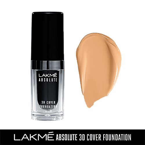 Lakme Absolute 3D Cover Foundation - Warm Sand, 15 ml  