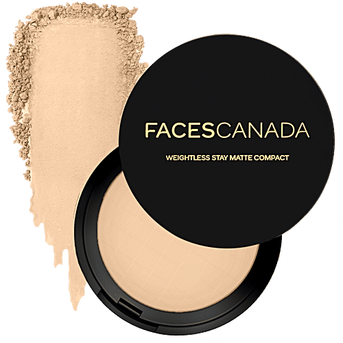 Faces Canada Weightless Stay Matte Compact - SPF-20, Vitamin E & Shea Butter, 9 g Natural 02 