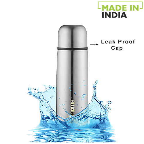 bb home Arctic Stainless Steel Vacuum Insulated Flask - Double Walled, 12 Hours Hot & Cold, Silver, 500 ml (1 pc) Leak Proof & Dishwasher Safe
