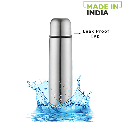 bb home Arctic Stainless Steel Vacuum Insulated Flask - Double Walled, 12 Hours Hot & Cold, Silver, 1 L (1 pc) Leak Proof & Dishwasher Safe