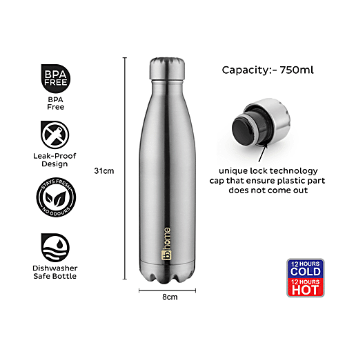 BB Home Pacific Steel Insulated Vacuum Flask, 750 ml  