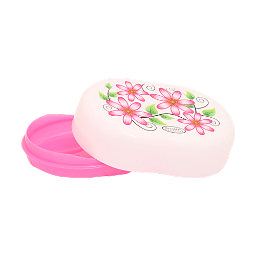 Aaniya Printed Plastic Soap Case - Assorted Colour, 1 pc  