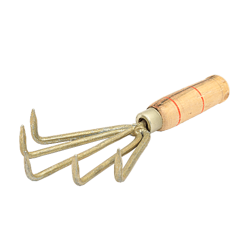 Aaniya Garden Cultivator - 5 Fingers, Wood Handle, 1 pc  