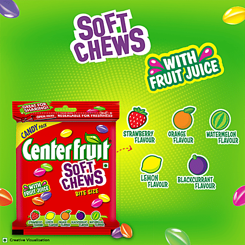 Buy Center Fruit Soft Chews Candy Assorted Flavour Online at Best