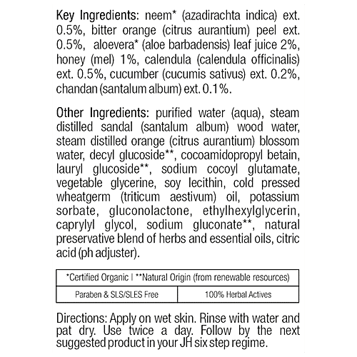 Buy Just Herbs Silksplash Rehydrant Face Wash Neem Bitter Orange, All