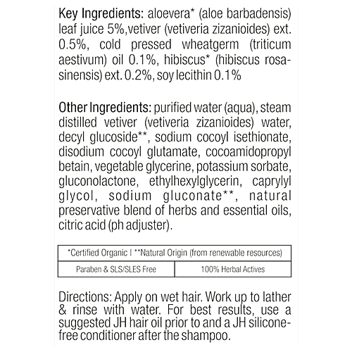 Buy Just Herbs Silky Strength Moisturising Shampoo AloeveraWheatgerm, Normal To Dry Hair