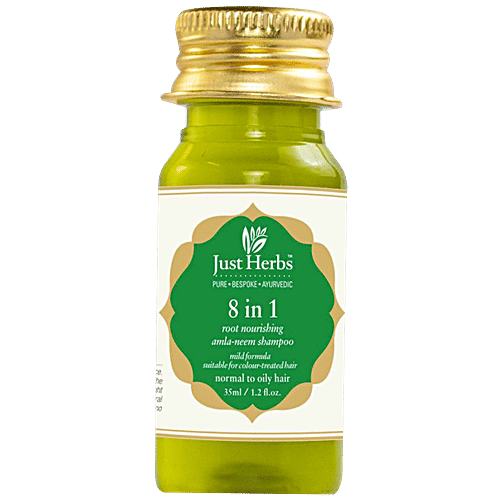 Buy Just Herbs 8 In 1 Root Nourishing Amla Neem Shampoo Online at Best