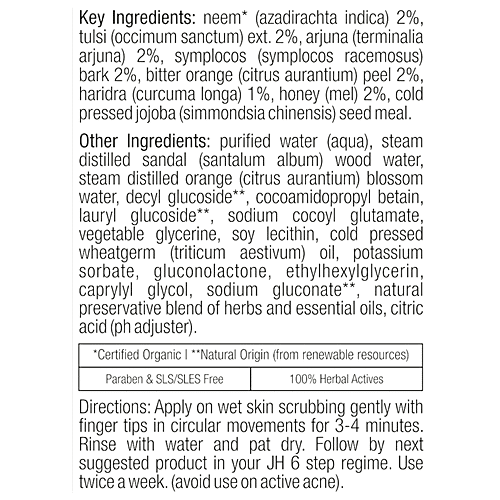 Buy Just Herbs Livelyclean Exfoliating Face Cleansing Gel Honey, Oily