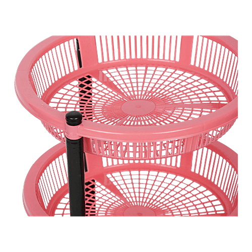 Aristo Multipurpose Plastic Kitchen Rack/Stand - 3 Steps, Orbit, Oval, Assorted Colour, 1 pc  