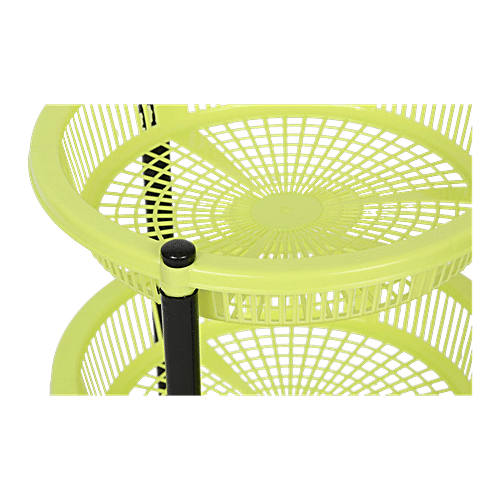 Aristo Multipurpose Plastic Kitchen Rack/Stand - 3 Steps, Orbit, Oval, Assorted Colour, 1 pc  