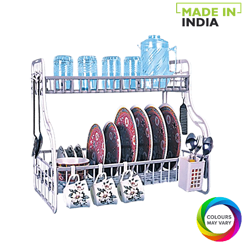Buy Aristo Plastic Kitchen Rack/Kitchen Stand 2 Tier, Big, Assorted