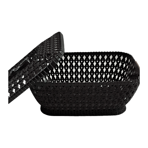 Aristo Luxor Plastic Fruit & Vegetable Plastic Basket With Lid - Assorted Colour, 2 L  Smooth Finish, Highest Quality