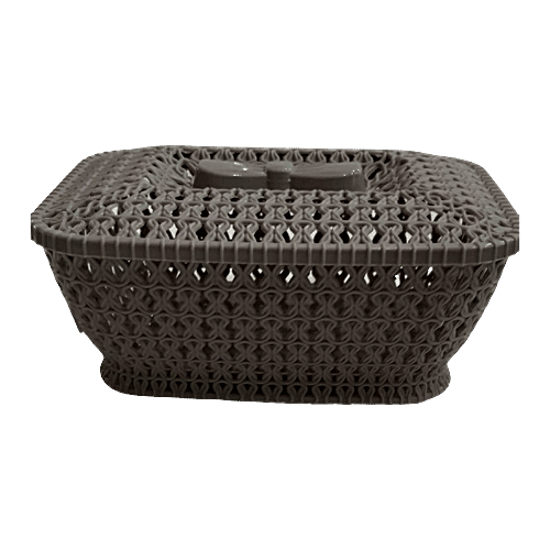Aristo Luxor Plastic Fruit & Vegetable Plastic Basket With Lid - Assorted Colour, 2 L  Smooth Finish, Highest Quality