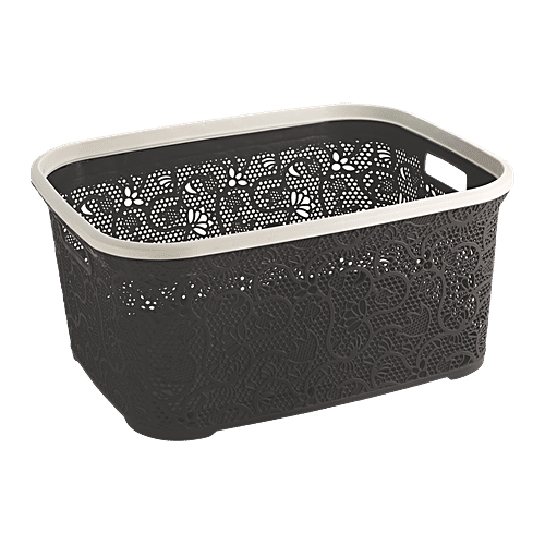 Aristo Virgo Multipurpose Plastic Basket - Assorted Colour, 21 L  Smooth Finish, BPA-Free