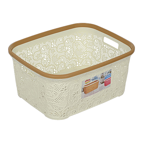 Aristo Virgo Multipurpose Plastic Basket - Assorted Colour, 21 L  Smooth Finish, BPA-Free