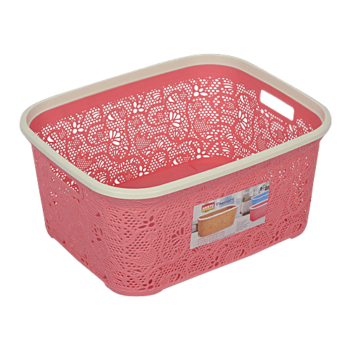 Aristo Virgo Multipurpose Plastic Basket - Assorted Colour, 21 L  Smooth Finish, BPA-Free