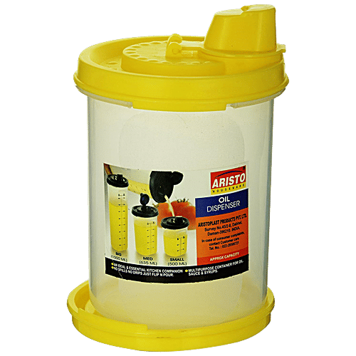 Aristo Multipurpose Plastic Oil Can & Dispenser - Assorted Colour, 500 ml  Multipurpose