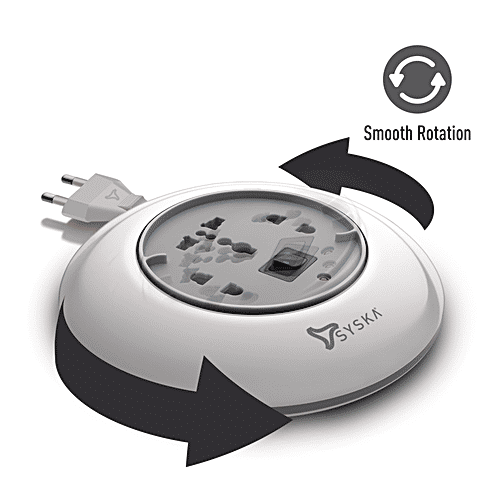 Syska Power Wheel Extension Board - Plastic, PW-0301, 4 mtr, 1 pc  