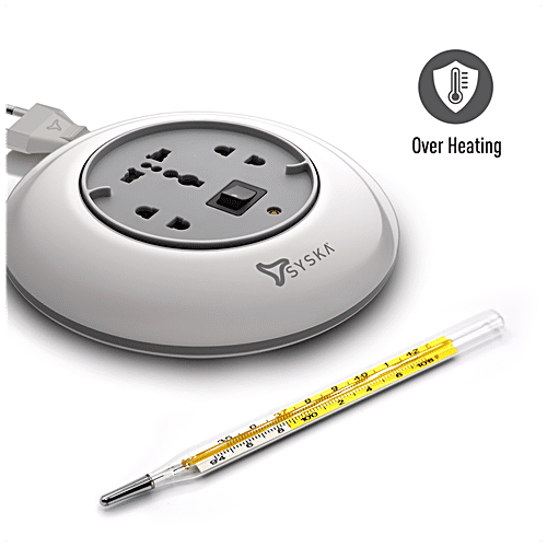 Syska Power Wheel Extension Board - Plastic, PW-0301, 4 mtr, 1 pc  