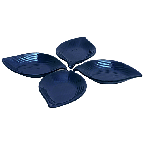Superware Melamine Leaf Snack Set - Sapphire, 4 pcs  