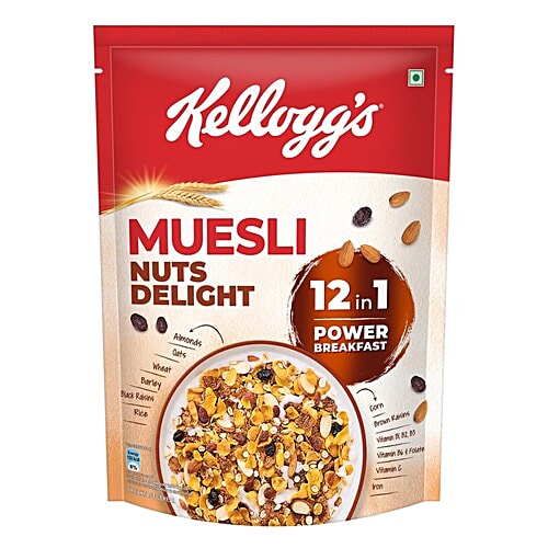Buy Kelloggs Muesli Nuts Delight 12In1 Power Breakfast, India's No.1 Muesli Online at Best