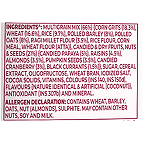 Kellogg's Fruit Nut & Seeds Muesli 12 In 1 Power Breakfast, 500 g  Multigrain Breakfast Cereal, High in Iron, Source of Fibre