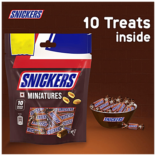 Snickers Miniatures Chocolates - Peanut, 90 g