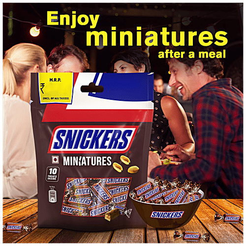 Snickers Miniatures Chocolates - Peanut, 90 g