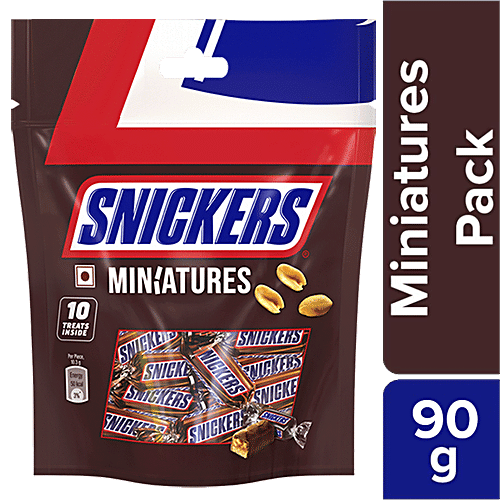 Snickers Miniatures Chocolates - Peanut, 90 g