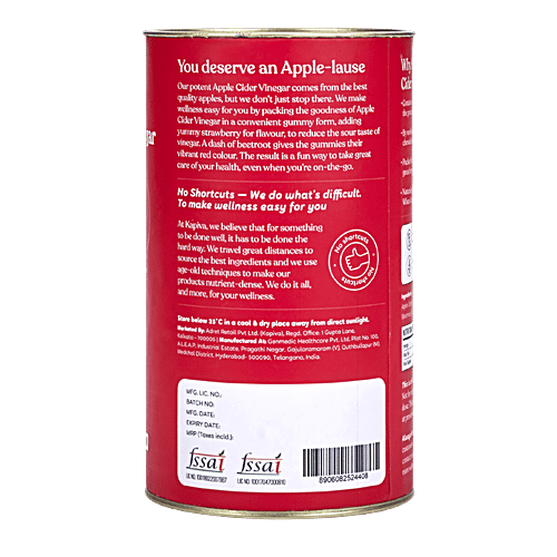 Kapiva Ayurveda Apple Cider Vinegar Gummies - Enriched With Vitamins, 30 pcs  
