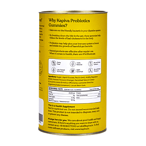 Kapiva Ayurveda Probiotics Gummies - Enriched With Amla, 30 pcs  