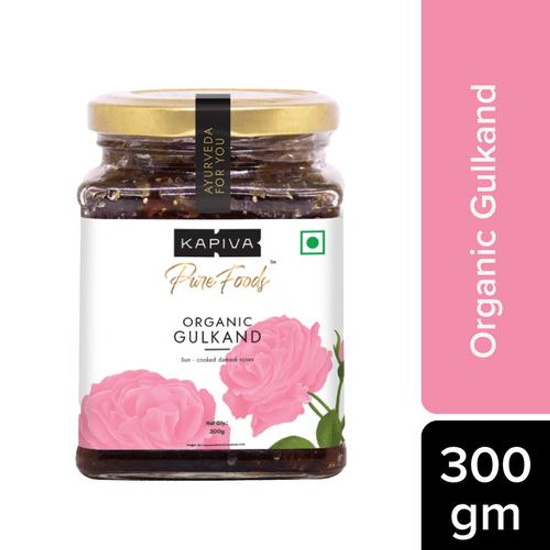 Kapiva Organic Gulkand - Sun-Cooked Damask Rose, Rich In Antioxidants, Aids Digestion, 300 g 