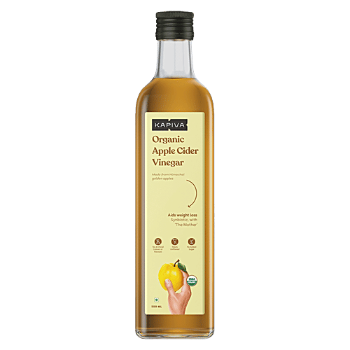 Kapiva Ayurveda Organic Apple Cider Vinegar With The Mother, 500 ml  