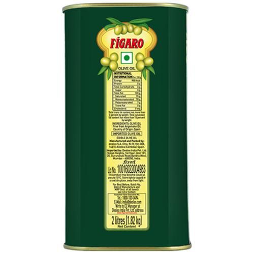 Figaro Olive Oil, 2 L Tin Zero Trans Fat, Zero Cholesterol