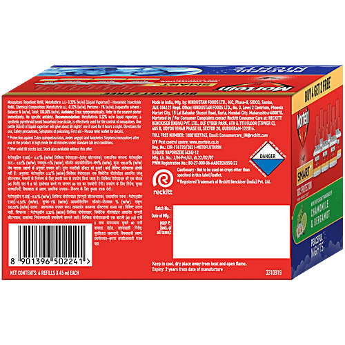 Mortein Liquid Vaporiser Refill, 35 ml (Buy 4 Get 2 Free) 