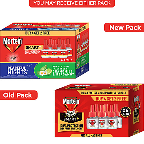 Mortein Liquid Vaporiser Refill, 35 ml (Buy 4 Get 2 Free) 