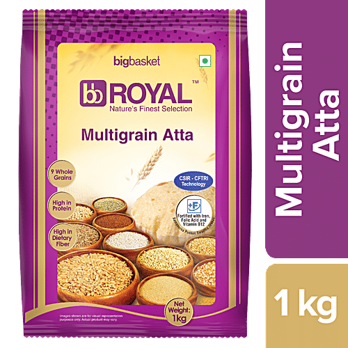 bb Royal Multigrain Atta/Gavhache Peeth - Fortified, 1 kg Pouch 