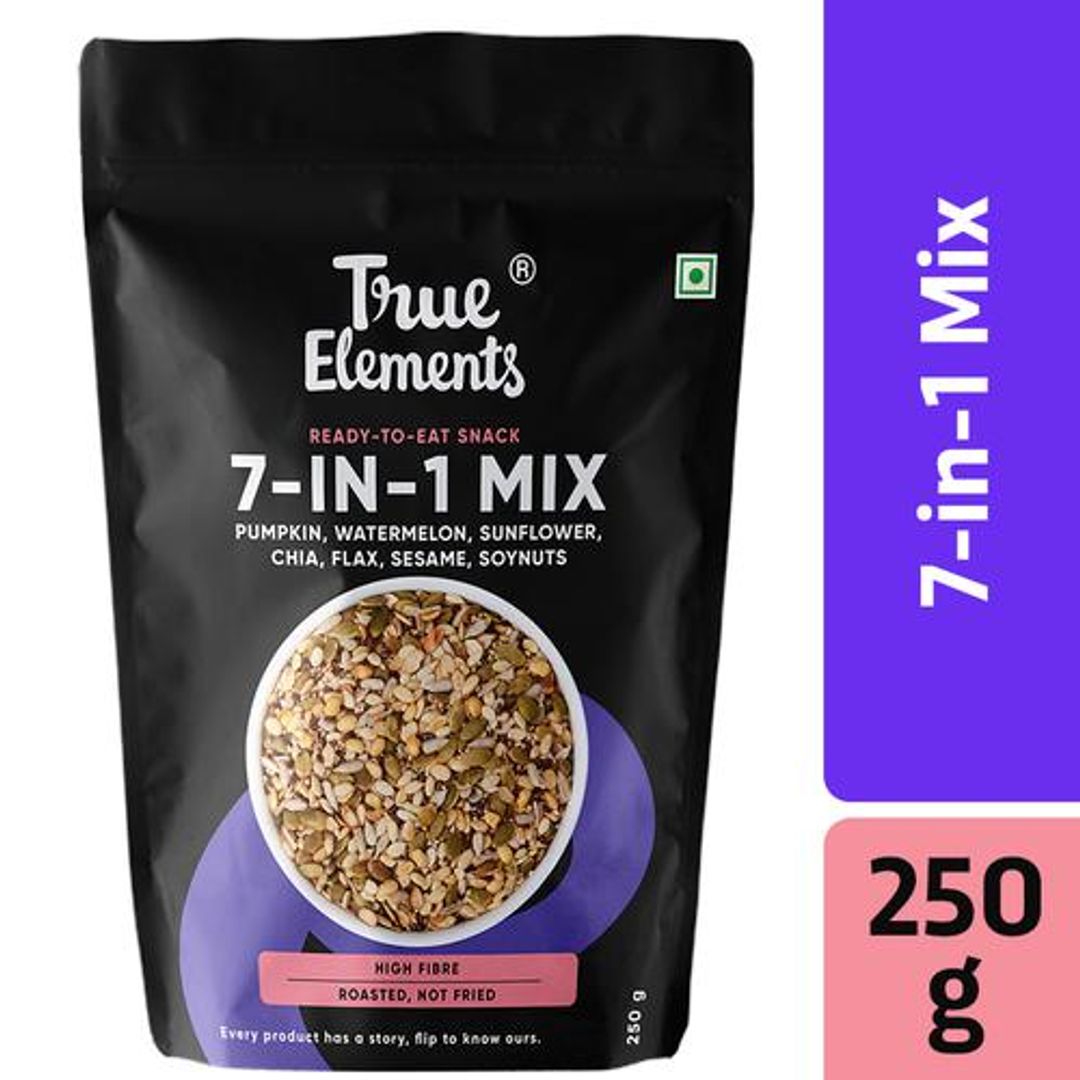 True Elements 7-In-1 Super Seeds & Nut Mix - For Weight Management, Ready To Eat, Healthy Snacks, 250 g 