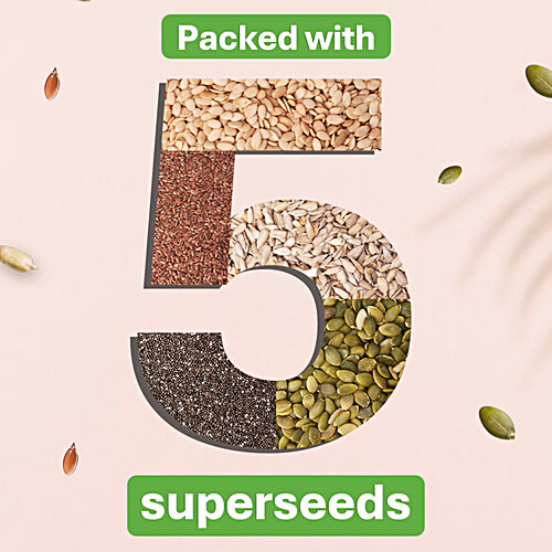 True Elements 5-In-1 Super Seeds Mix - Rich In Protein & Fibre, 250 g High Protein, Rich Source of Omega 3 Fatty Acids
