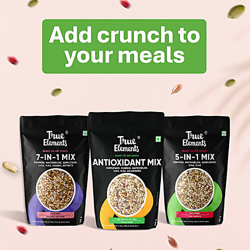 True Elements 5-In-1 Super Seeds Mix - Rich In Protein & Fibre, 250 g High Protein, Rich Source of Omega 3 Fatty Acids