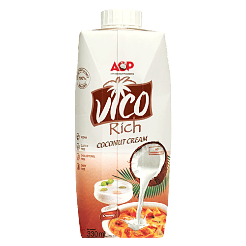 Vico Pure Rich Coconut Cream - 20%-26% Fat, 330 ml  