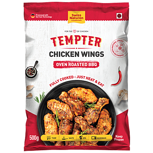 Swiss Naturen Chicken Wings - Oven Roasted BBQ, 500 g Pouch Zero Trans Fat