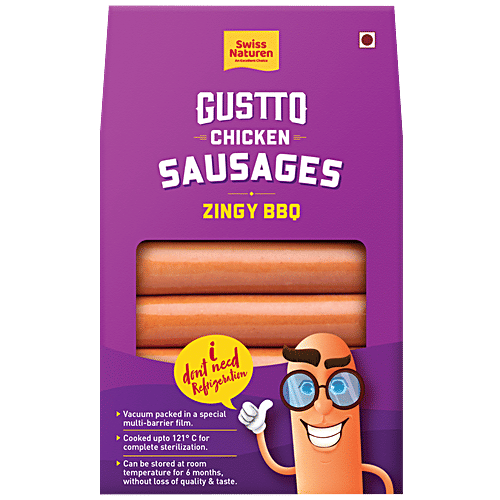 Buy Swiss Naturen Chicken Sausage Zingy BBQ Online at Best Price of