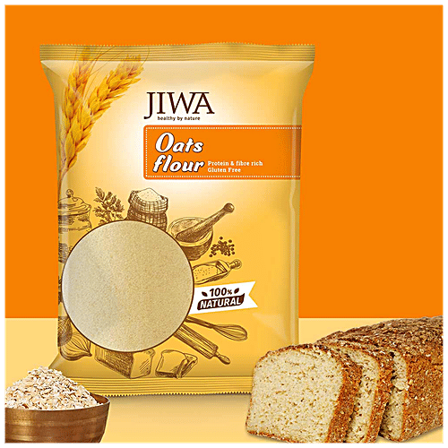 Jiwa Oats Flour - Natural & Gluten Free, 900 g Pouch Rich In Protein & Fiber