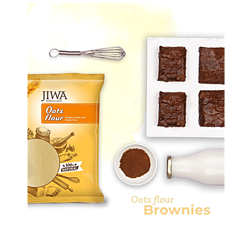 Jiwa Oats Flour - Natural & Gluten Free, 900 g Pouch Rich In Protein & Fiber