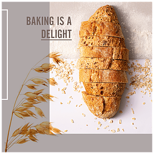 Jiwa Oats Flour - Natural & Gluten Free, 900 g Pouch Rich In Protein & Fiber