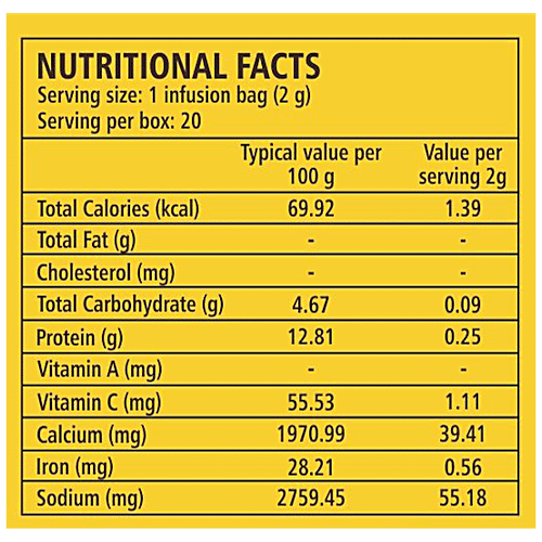 Organic Tattva Tulsi Lemon Tea, 40 g (20 Bags x 2 g each) 