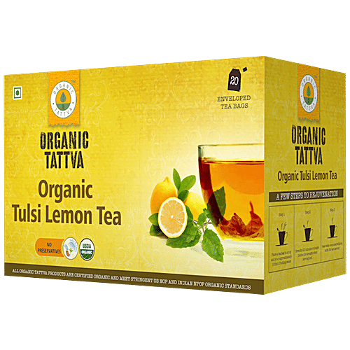 Organic Tattva Tulsi Lemon Tea, 40 g (20 Bags x 2 g each) 
