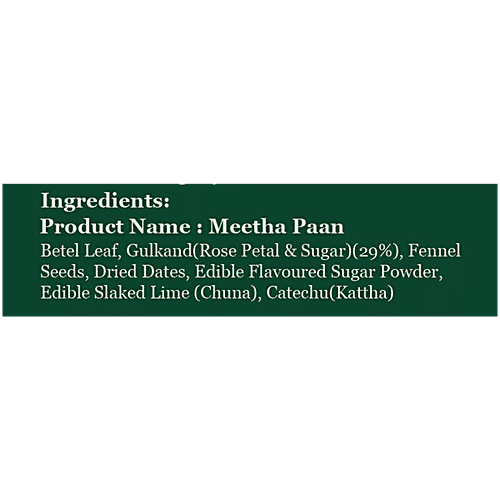 The Betel Leaf Co. Magai Meetha Paan, 2 pcs Gulkand